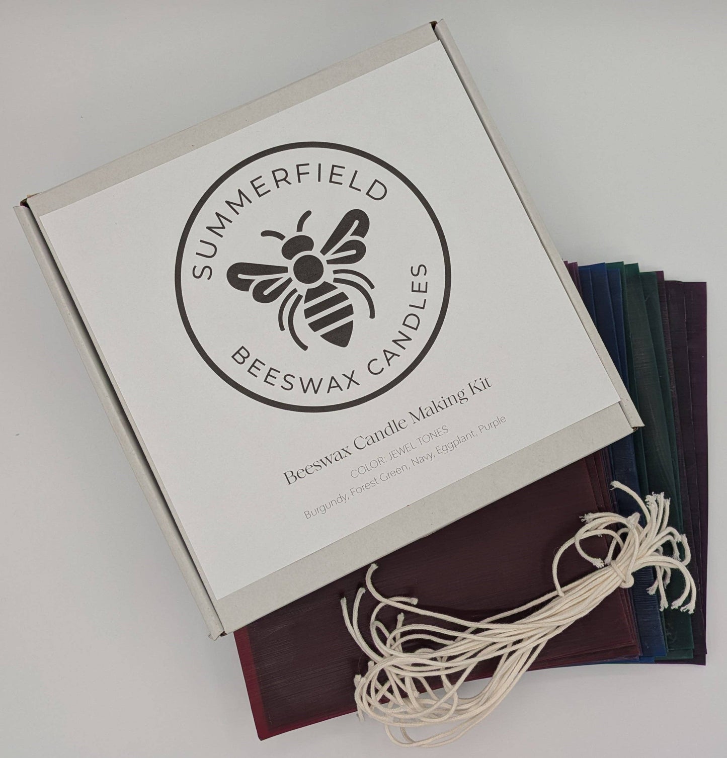 Dark Jewel Tones - Beeswax Candles Making Kit