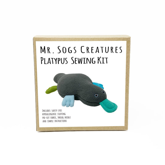 Platypus Grey - Plush Sewing Kit