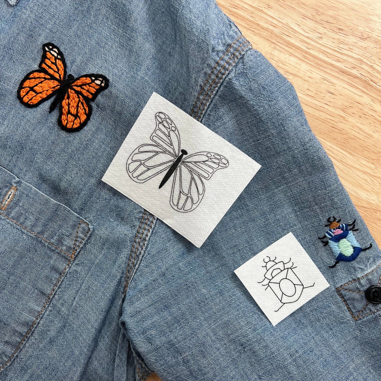 Embroidery Pattern Transfer Set - Bugs