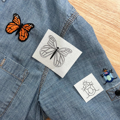 Embroidery Pattern Transfer Set - Bugs