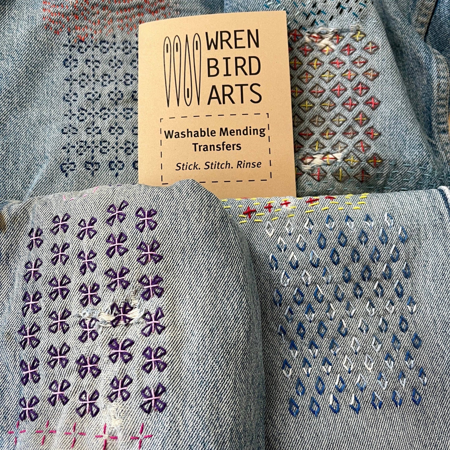 Mending Patterns Transfer Set - Raindrops & Kites