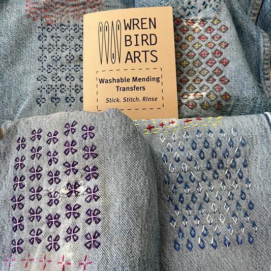 Mending Patterns Transfer Set - Raindrops & Kites