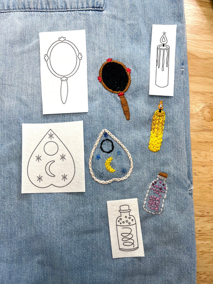 Embroidery Pattern Transfer Set - Witchy