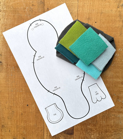 Platypus Grey - Plush Sewing Kit