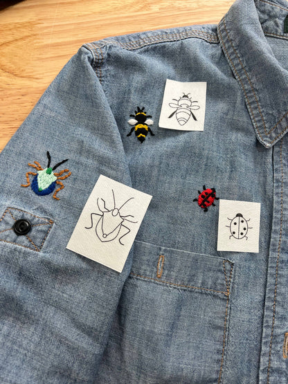 Embroidery Pattern Transfer Set - Bugs