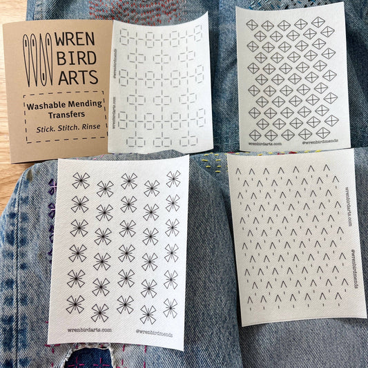 Mending Patterns Transfer Set - Raindrops & Kites