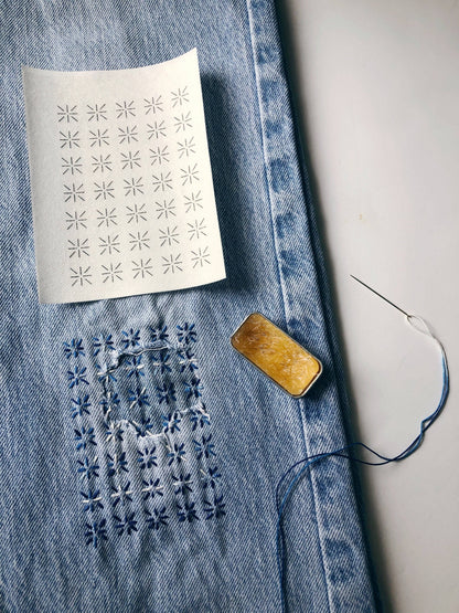 Mending Patterns Transfer Set - Geometric