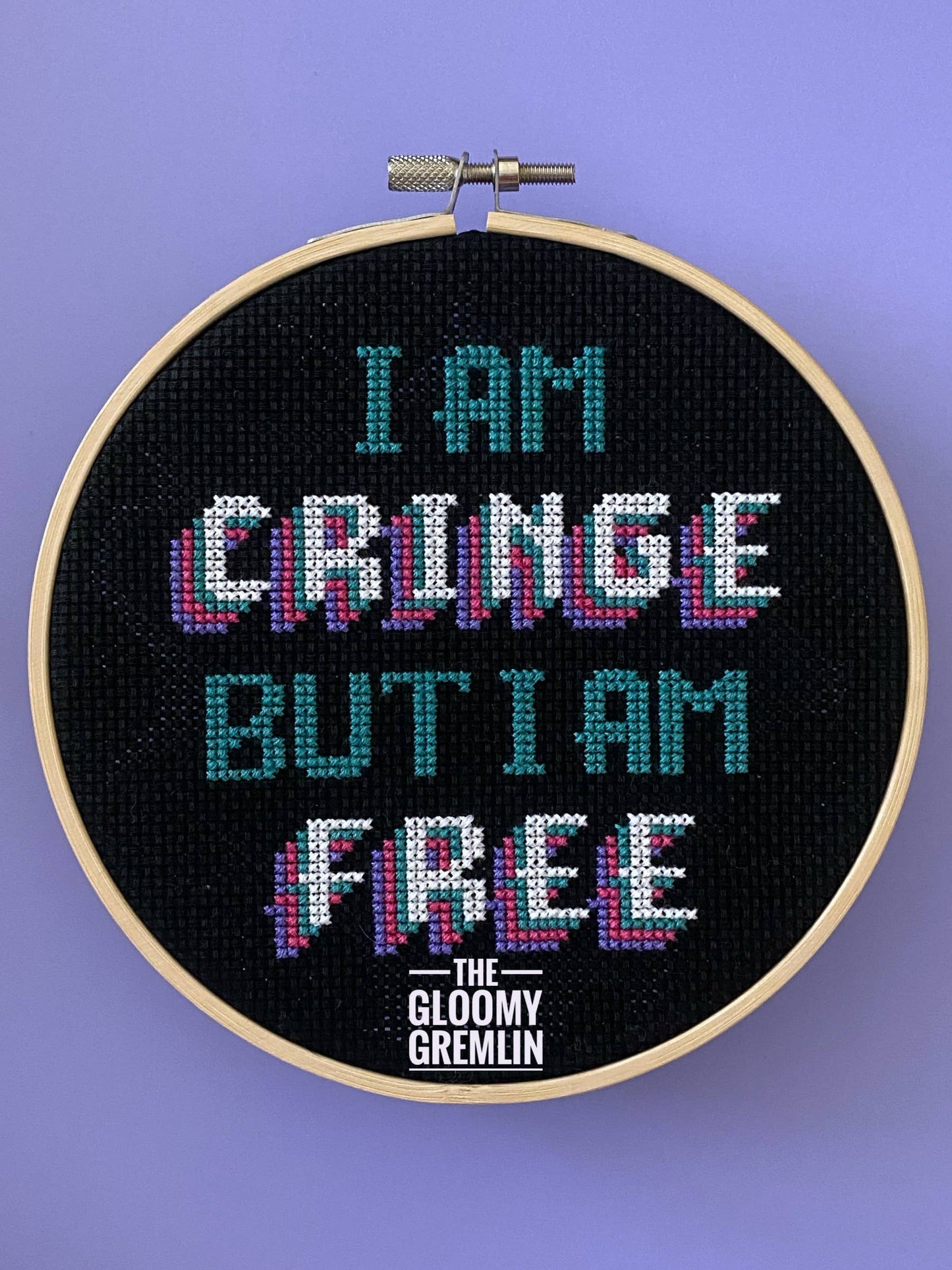 Cringe But Free -  Cross Stitch Kit: Black Envelope