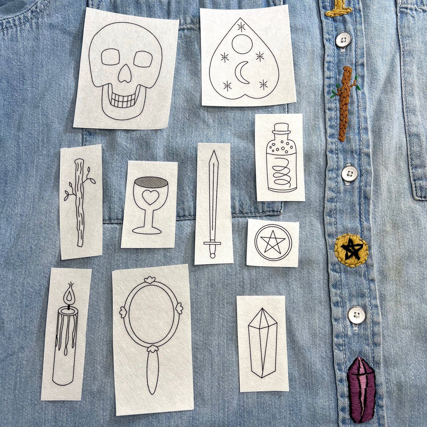 Embroidery Pattern Transfer Set - Witchy