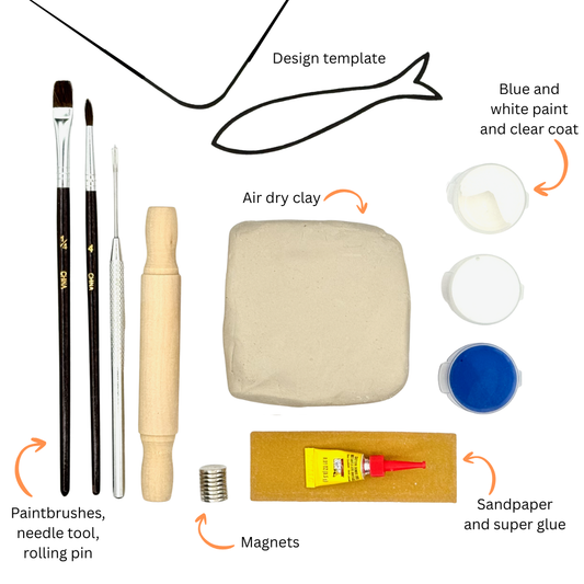 Sardine Clay Magnets DIY Kit