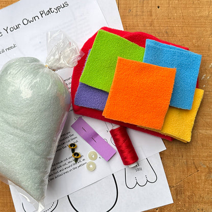 Platypus Grey - Plush Sewing Kit