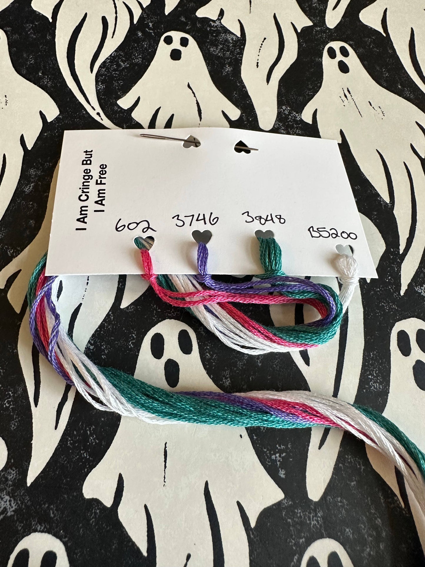 Cringe But Free -  Cross Stitch Kit: Black Envelope