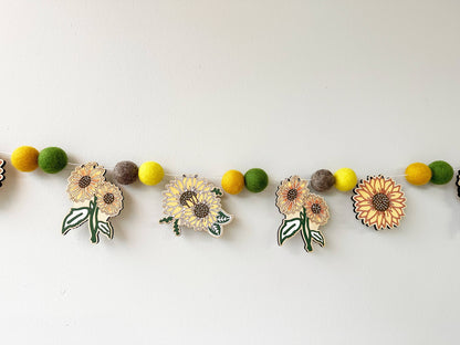 Garland on a white background, zoomed in 