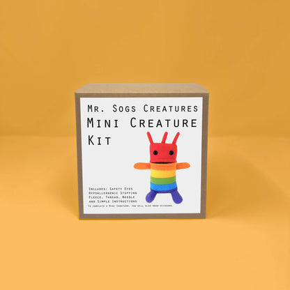 Mr. Sogs Creatures Mini Creature Kit packaging on a yellow background