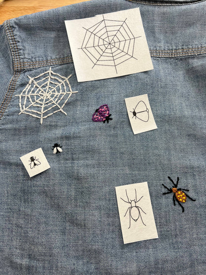 Embroidery Pattern Transfer Set - Bugs