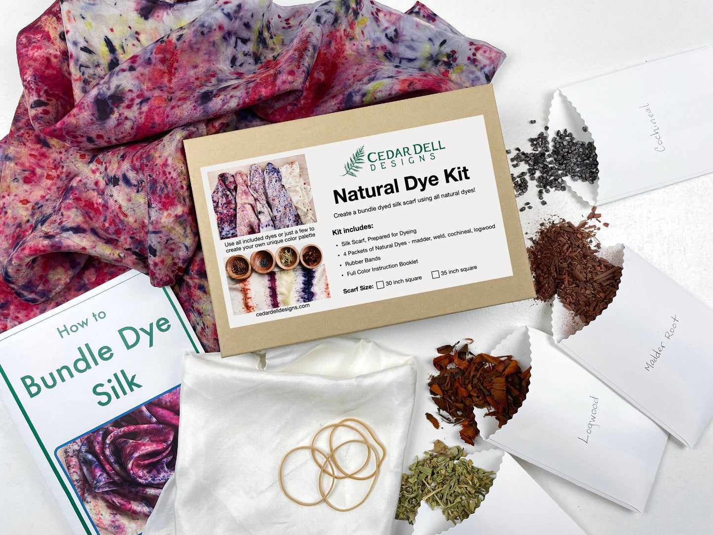 Silk Scarf Natural Dyes Kit